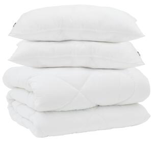 Duvet s polštáři s polštářem 3 pcs Bílá Mikrovlákno a peří