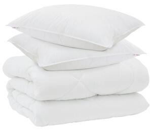 Zimní přikrývka s polštářem 3 pcs Bílá Mikrovlákno