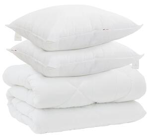 Zimní přikrývka s polštářem 3 pcs Bílá Mikrovlákno