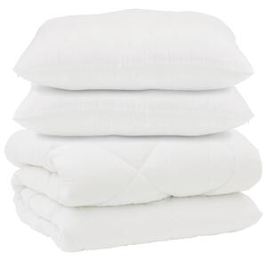 Duvet s polštáři s polštářem 3 pcs Bílá Mikrovlákno a peří