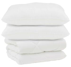 Duvet s polštáři s polštářem 3 pcs Bílá Mikrovlákno a peří