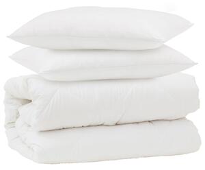 Sada přikrývek s polštářem 3 pcs Bílá Mikrovlákno a peří