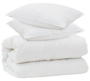 Duvet s polštáři s polštářem 3 pcs Bílá Mikrovlákno