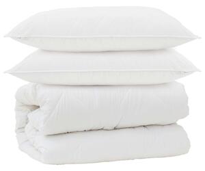 Duvet s polštáři s polštářem 3 pcs Bílá Mikrovlákno