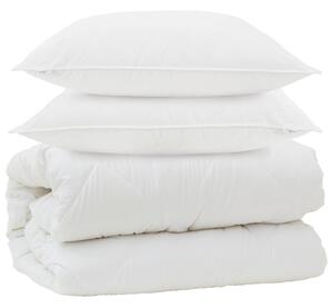 Duvet s polštáři s polštářem 3 pcs Bílá Mikrovlákno