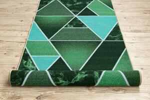 Balta Běhoun pogumovaný TROJKATY geometrický zelený Šíře: 57 cm