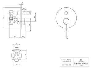 Villeroy & Boch Loop & Friends vanová baterie pod omítku TVS10635311364