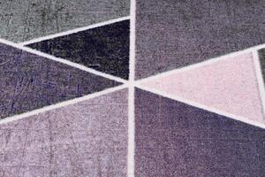 Balta Běhoun pogumovaný TROJKĄTY geometrický fialový Šíře: 57 cm