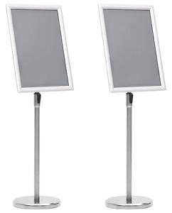 Stojany na plakáty 2 pcs Stříbrná 45 x 32,7 x 108 cm Hliník