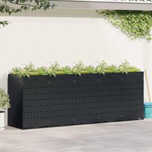 Úložný box na 5 popelnic Černá 340 x 77,5 x 121,5 cm 3394741