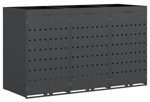 Úložný box na 3 popelnice Antracit 204 x 77,5 x 121,5 cm