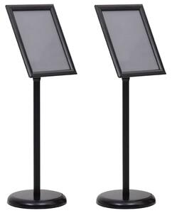 Stojany na plakáty 2 pcs Černá 32.7 x 24 x 108 cm Hliník