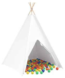 Teepee stan Bílá 120 x 120 x 150 cm Textil a Plast