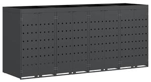 Úložný box na 4 popelnice Antracit 272 x 77,5 x 121,5 cm