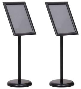 Stojany na plakáty 2 pcs Černá 45 x 32,7 x 108 cm Hliník