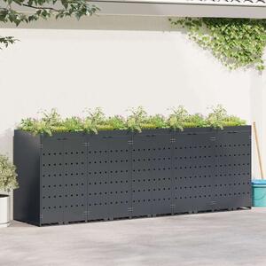 Úložný box na 5 popelnic Antracit 340 x 77,5 x 121,5 cm 3394746