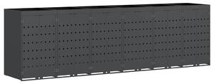 Úložný box na 6 popelnic Antracit 408 x 77,5 x 121,5 cm