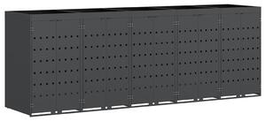 Úložný box na 5 popelnic Antracit 340 x 77,5 x 121,5 cm