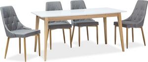 Casarredo Designová jídelní židle TRIX II šedá/dub