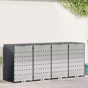 Úložný box na 3 popelnice Nerezová ocel Antracit 3394780