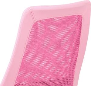 Autronic Dětská židle KA-V101 PINK, růžová MESH, ekokůže/černý plast