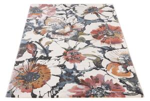Moderní kusový koberec Ragolle Argentum 63789 6626 Květy krémový vícebarevný Rozměr: 133x195 cm