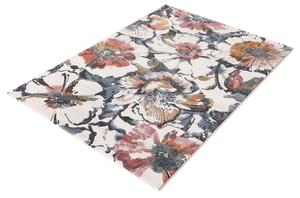 Moderní kusový koberec Ragolle Argentum 63789 6626 Květy krémový vícebarevný Rozměr: 133x195 cm