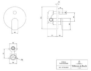 Villeroy & Boch O.Novo vanová baterie pod omítku chrom TVS10435300061