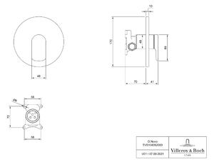Villeroy & Boch O.Novo sprchová baterie pod omítku chrom TVS10435200061