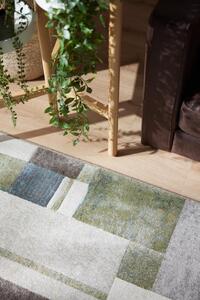 Moderní kusový koberec Ragolle Argentum 63764 5250 Geometrický béžový zelený šedý Rozměr: 200x290 cm