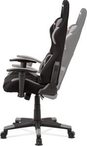 Autronic Kancelářská židle KA-V606 GREY, šedá látka, houpací mech, kříž plast