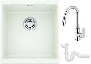 Sada granitový dřez Blanco Rotan 400-U 521334, kuchyňská baterie Oltens Lista 35202100, 137267