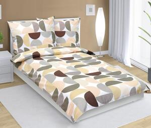 Bellatex Povlečení bavlněné Půlkruh Hnědá rozměr 140x200, 70x90 cm