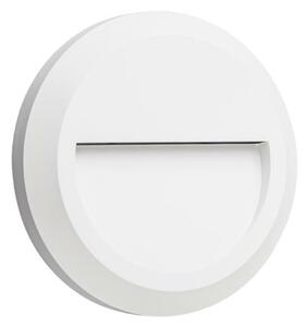 ACA Lighting LED venkovní nástěnné svítidlo kulaté bílá 230V AC IP65 1.5W 3000K 100LM RA80 SLIM02NW