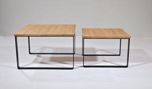 Konferenční stolky –⁠⁠⁠⁠⁠⁠⁠⁠⁠⁠⁠⁠⁠⁠⁠⁠ set Budníček větší a menší Varianty velikostí stolů (D x Š x V): 50x50x45 a 65x65x50 (cm)
