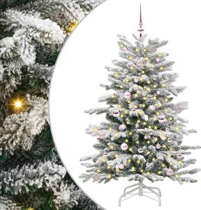 Umělý Skládací Vánoční Strom Bílá 150 cm PE a PVC 3395633