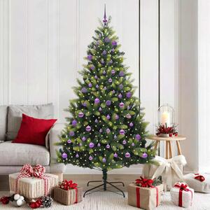 Umělý skládací vánoční stromeček 300 LED Zelená 180 cm PVC a PE 3395997