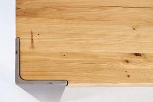 Pracovní stůl Orlovec velikost stolu (D x Š): 120 x 70 (cm), Typ a sukovitost dřeva: Dub sukovitý/rustikální (0 Kč), Barva kovových nohou: Černá mat - RAL 9005 (0 Kč)