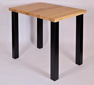 Přídavný stolek Kukačka Typ a sukovitost dřeva: Dub s méně suky (0 Kč), Barva kovových nohou: Bílá mat - RAL 9010 (0 Kč), Délka přídavného stolu (šířka odpovídá objednanému jídelnímu stolu): 60 (cm)