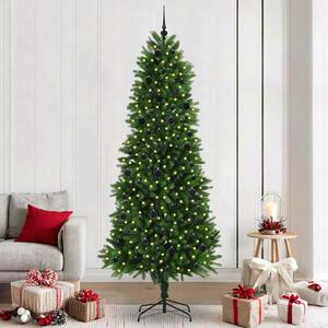 Vánoční stromeček s 300 LED diodami s stojanem Zelená 240 cm PE 3396350