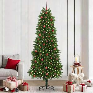 Vánoční stromeček s 300 LED diodami s stojanem Zelená 240 cm PE 3396349