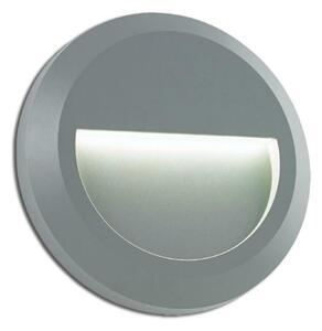 ACA Lighting LED venkovní nástěnné svítidlo kulaté šedá 230V AC IP65 1.5W 3000K 100LM RA80 SLIM02N