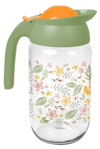 Skleněný džbán s víčkem TORO 1,5l botanica