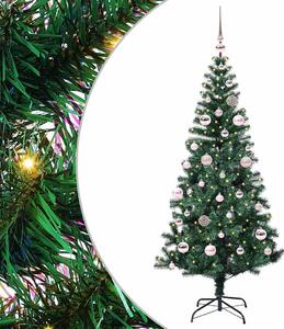 Umělý osvětlený vánoční stromeček Zelená 150 cm PVC a kov 3396751