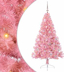 Umělý osvětlený vánoční stromeček Růžová 150 cm PVC 3397065