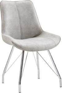 Tempo Kondela Designová jídelní židle MADORA, šedá/chrom