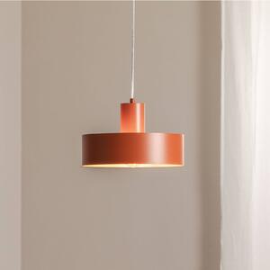 SIGMA Závěsné světlo Rif M, cihlově červené, 1 žárovka, Ø 25 cm, ocel, stmívatelný, Červená, Obývací pokoj / jídelna, kov, Moderní
