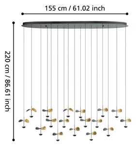 Eglo 390343 - LED Stmívatelný lustr na lanku DRACERA 17xLED/2,3W/230V 3000K