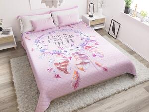Přehoz na postel Lapač snů růžový