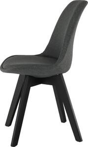 Tempo Kondela Jídelní židle LORITA, tmavě šedá látka/černá